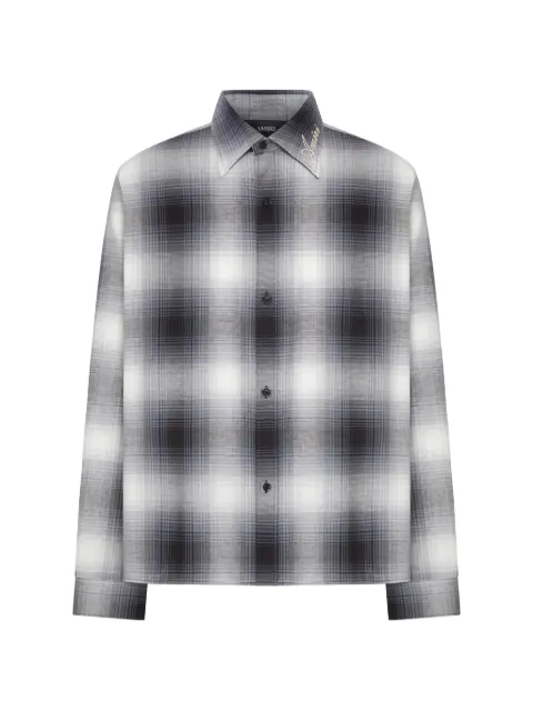 AMIRI logo-embroidered check shirt