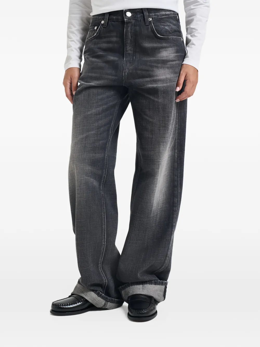 Haikure Bonnie faded-effect jeans Grijs