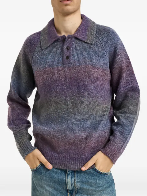 Les Deux knitted raglan-sleeve polo shirt
