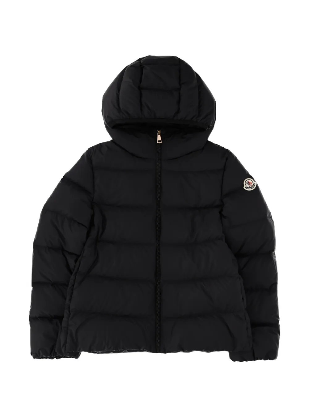 Moncler Enfant quilted hooded coat Zwart