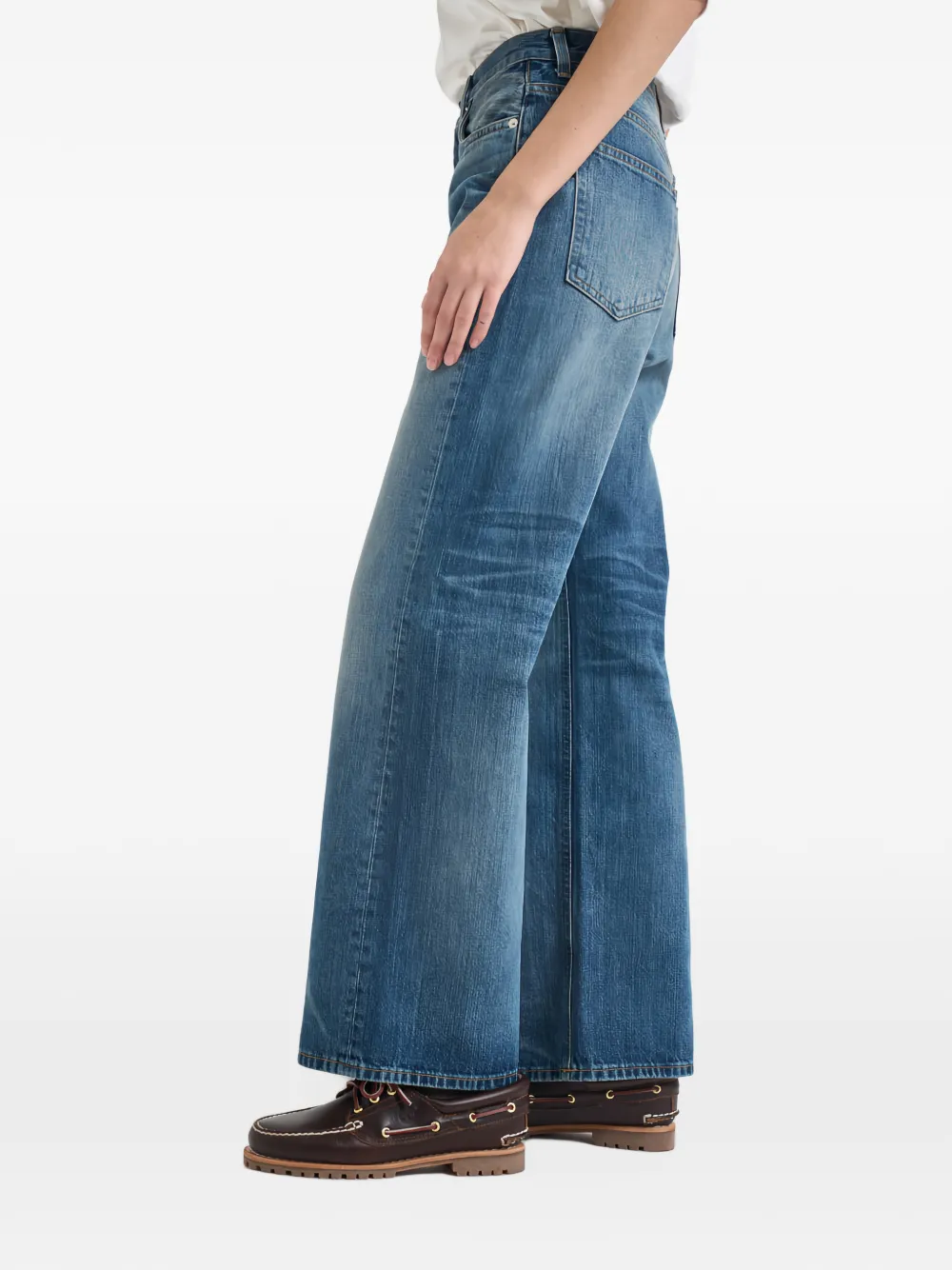 Haikure Winny faded wide-leg jeans - Blau