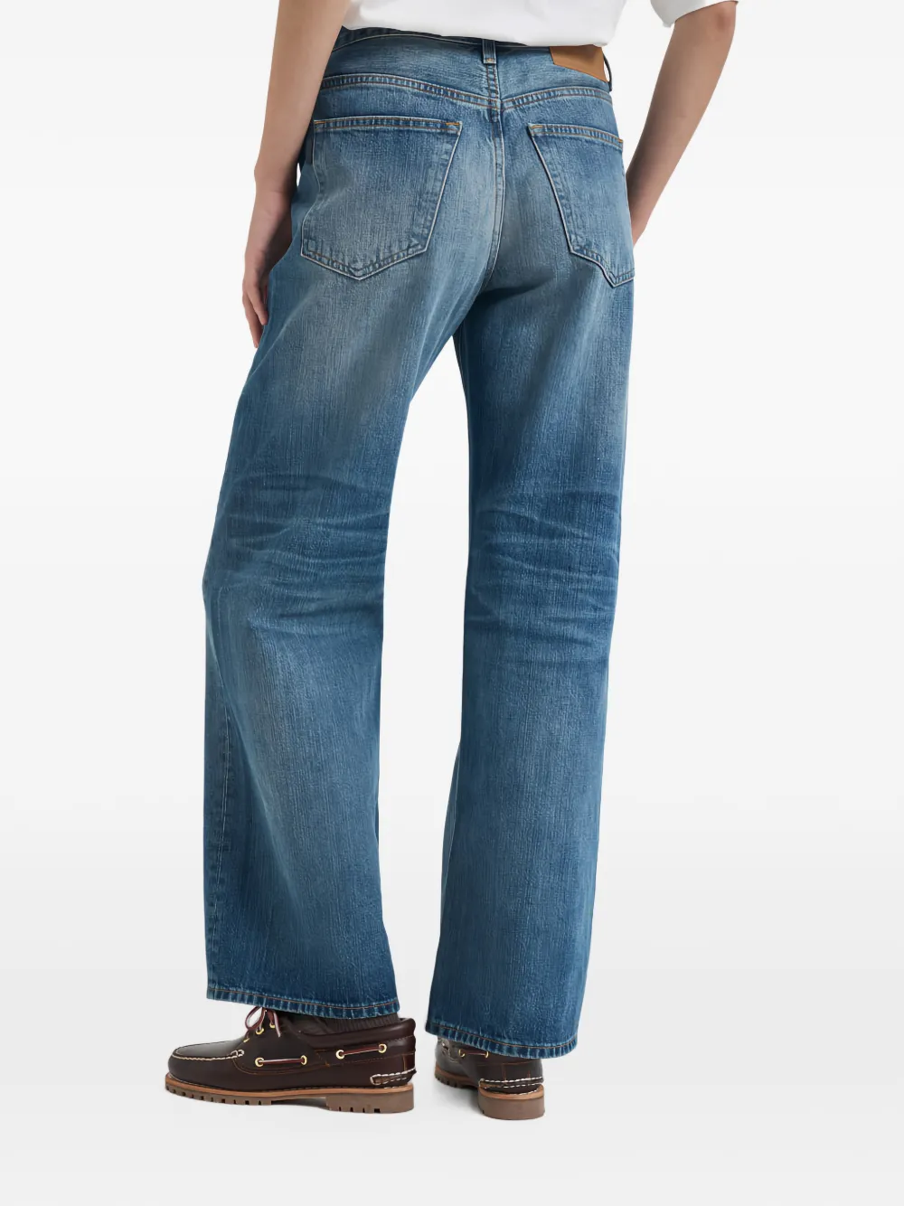 Haikure Winny faded wide-leg jeans Blauw