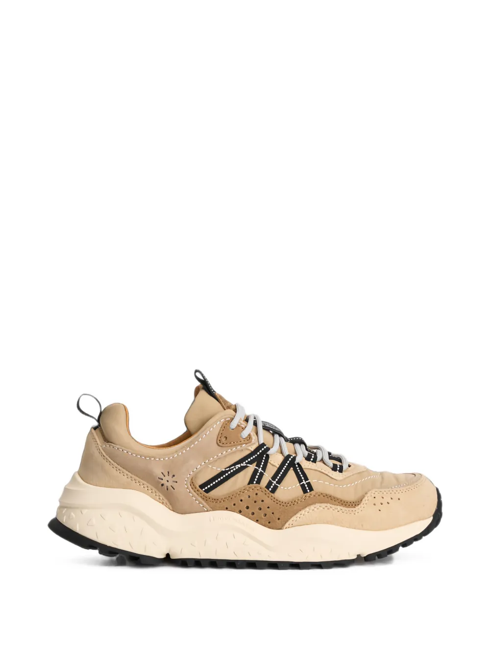 FLOWER MOUNTAIN Yamano 3 perforated panelled sneakers - Toni neutri