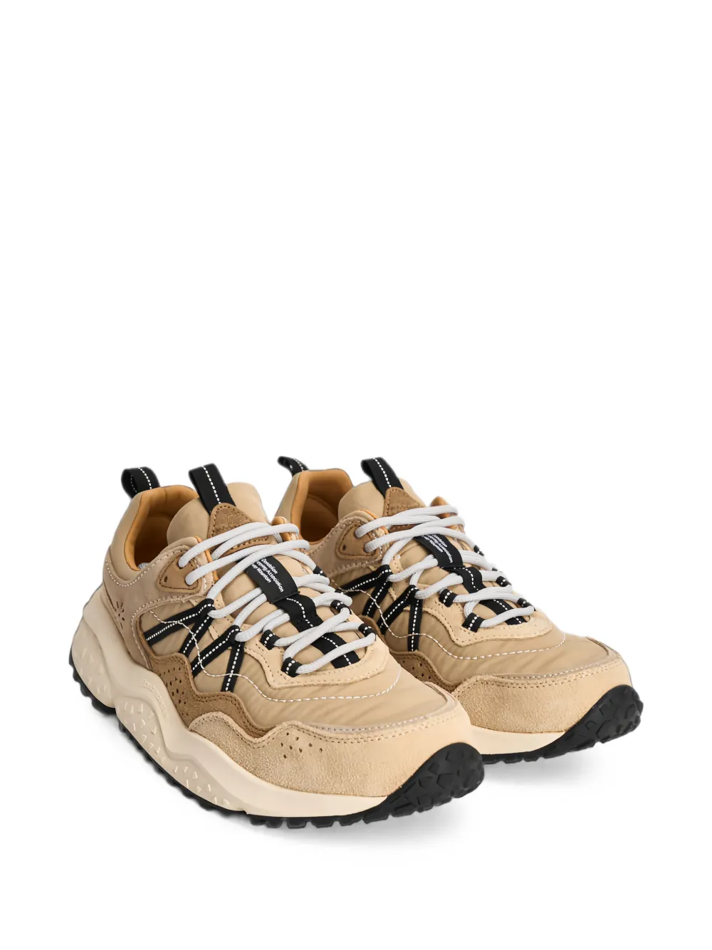 FLOWER MOUNTAIN Yamano 3 perforated panelled sneakers Beige