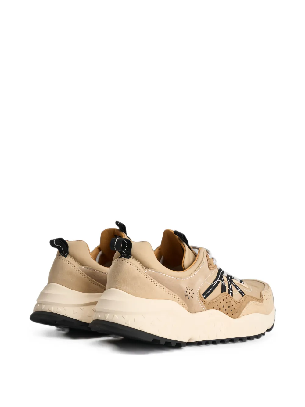 FLOWER MOUNTAIN Yamano 3 perforated panelled sneakers Beige