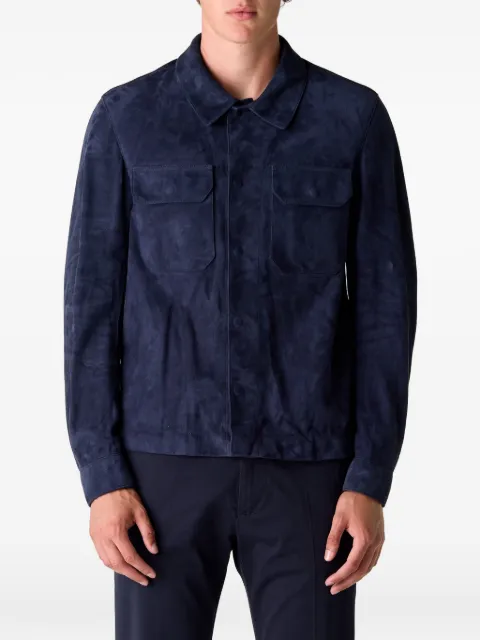 TOM FORD suede-effect flap-pocket shirt jacket