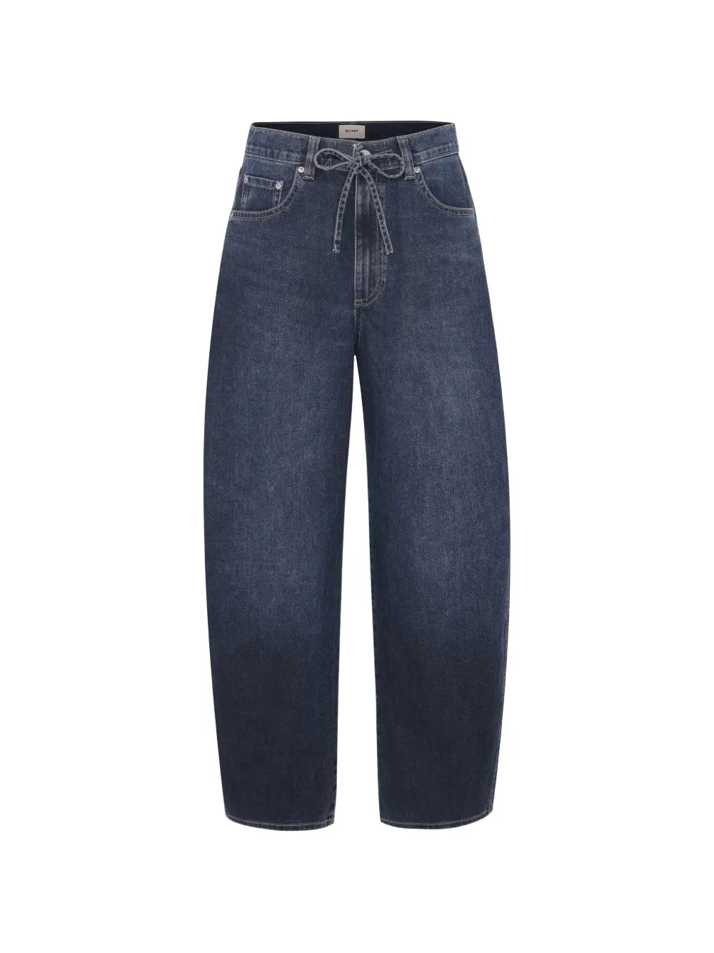DL1961 Taylor barrel drawstring-waist wide-leg jeans - Blu