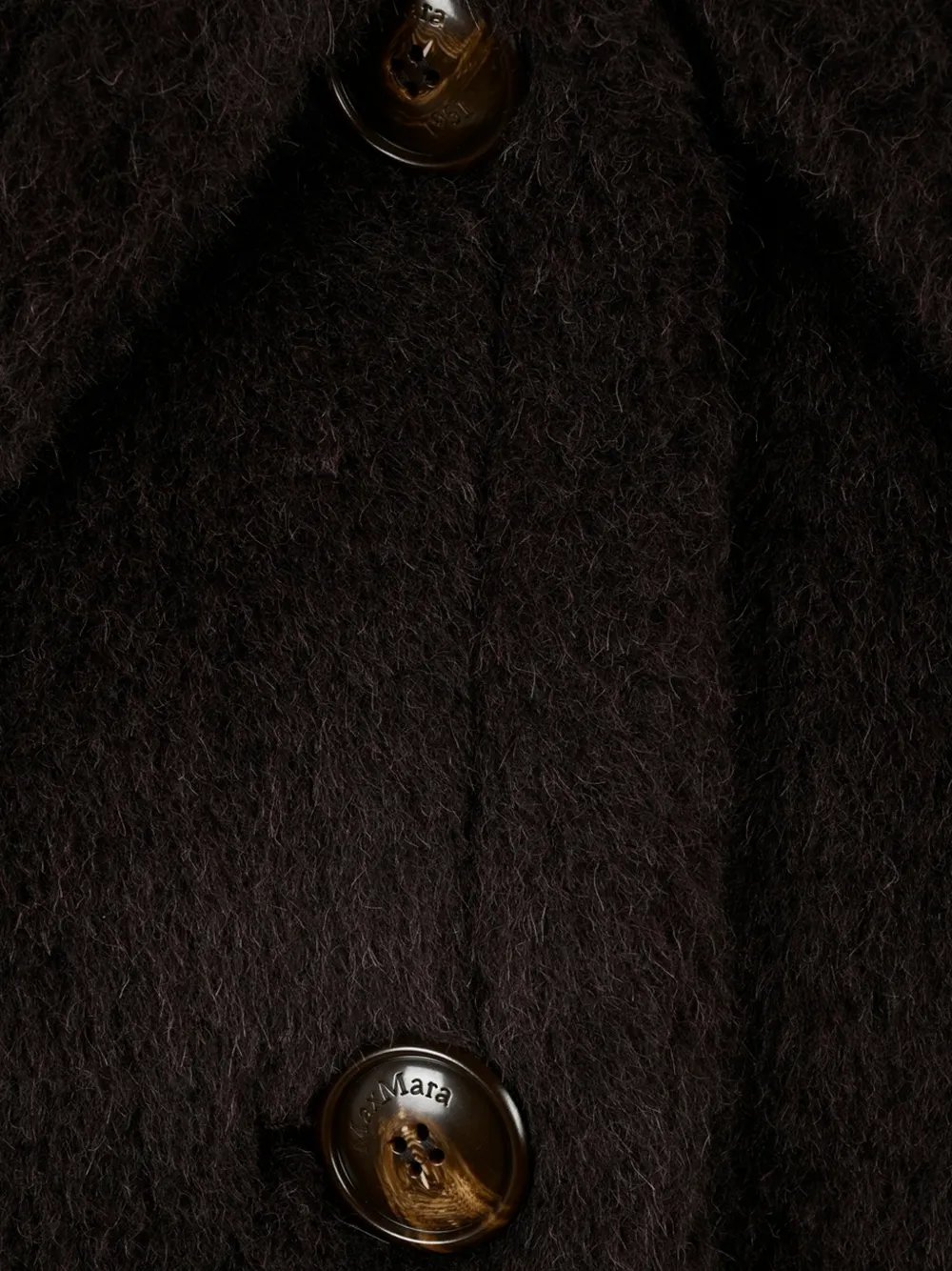 Max Mara Jas met oversized kraag en korte mouwen Zwart