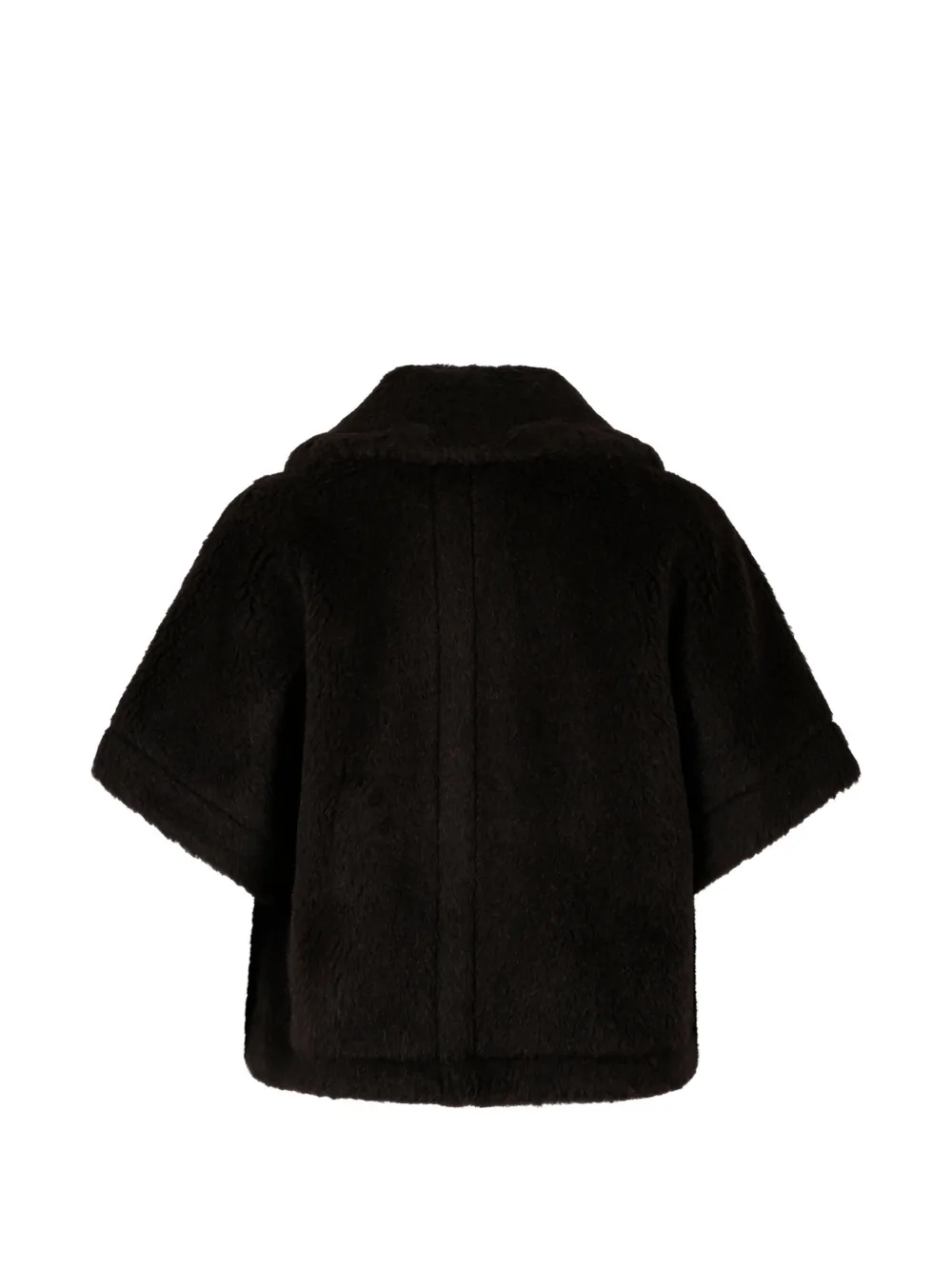 Max Mara Jas met oversized kraag en korte mouwen Zwart