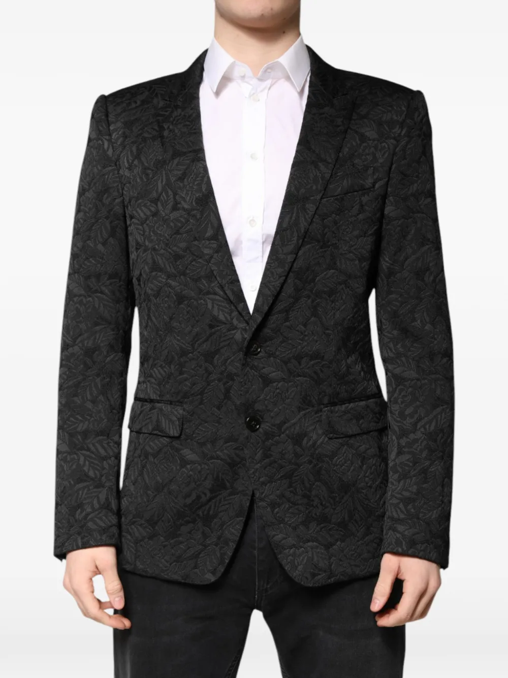 Dolce & Gabbana Martini floral-brocade blazer - Nero