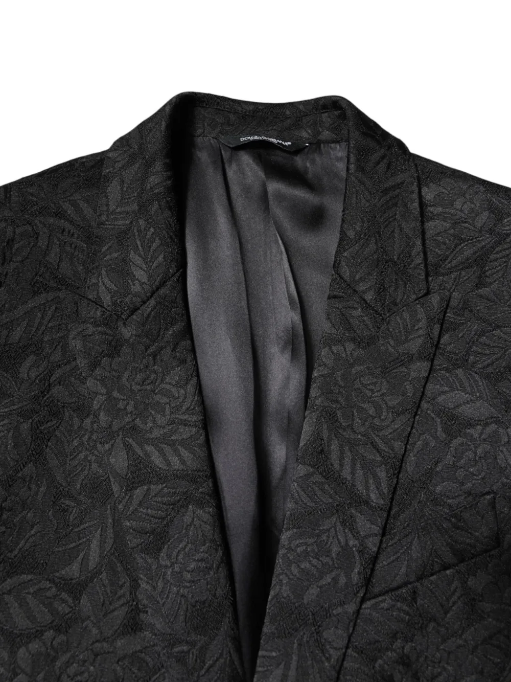 Dolce & Gabbana Martini blazer met bloemenbrokaat Zwart