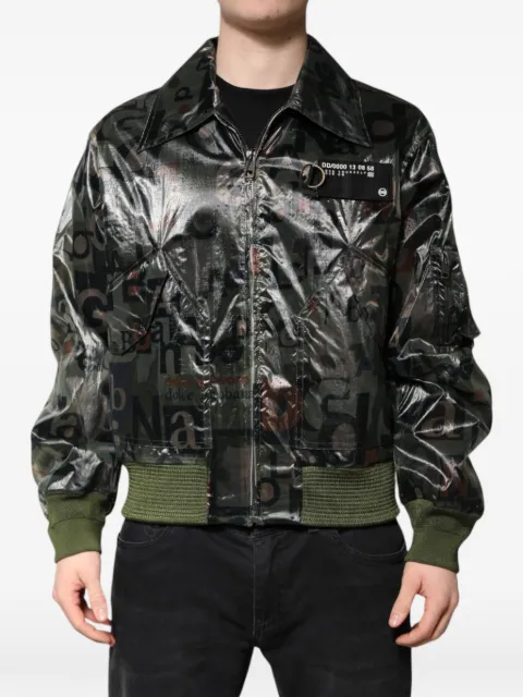 Dolce & Gabbana logo-print bomber jacket