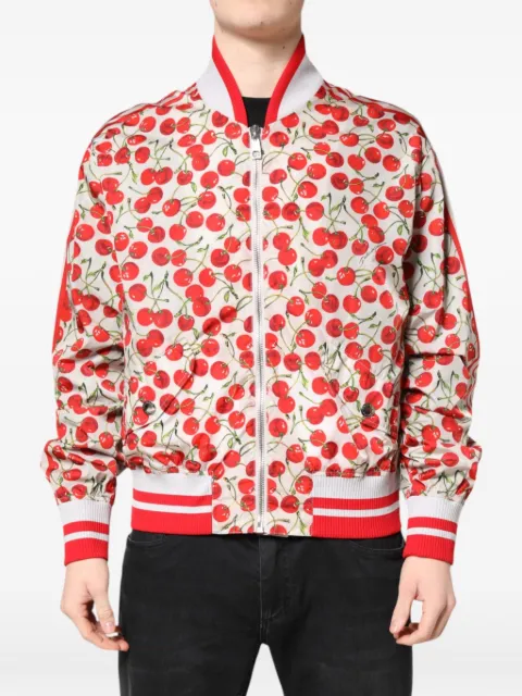 Dolce & Gabbana cherry-print bomber jacket