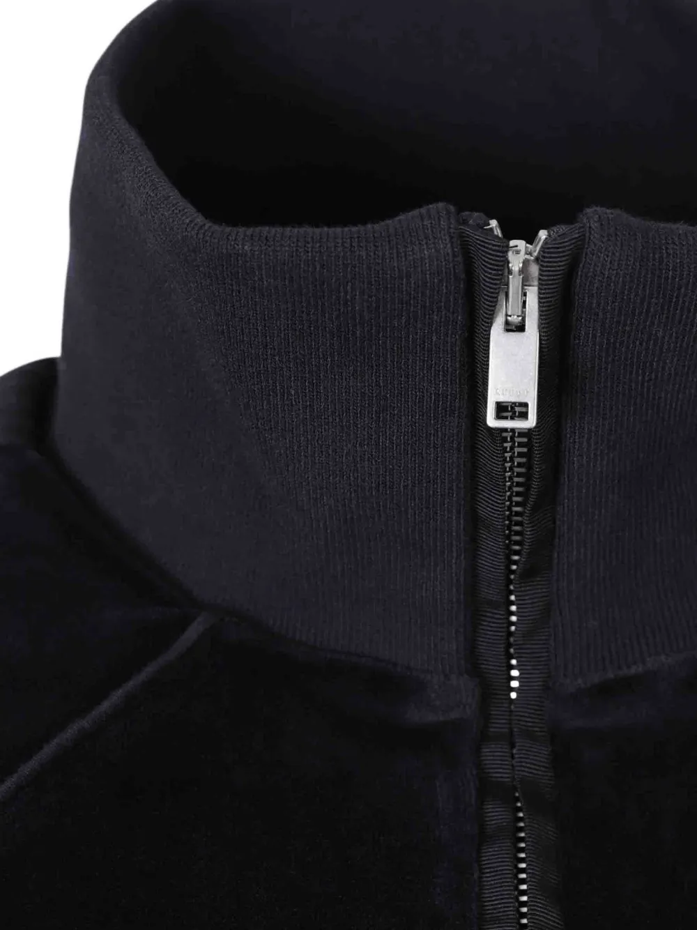 RHUDE velvet-effect raglan-sleeve sweatshirt Zwart