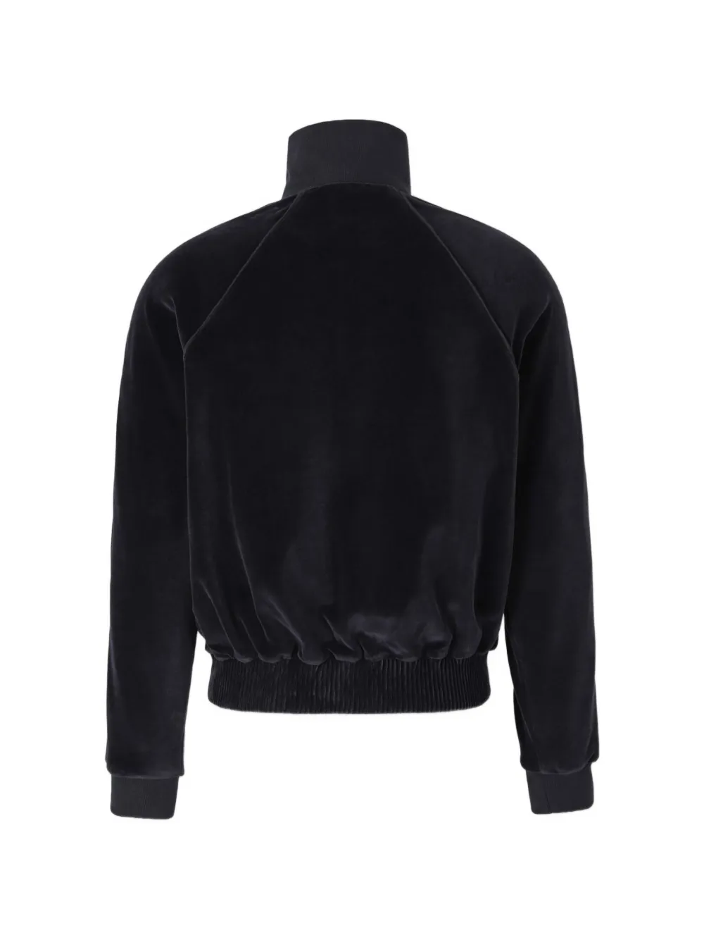 RHUDE velvet-effect raglan-sleeve sweatshirt Zwart