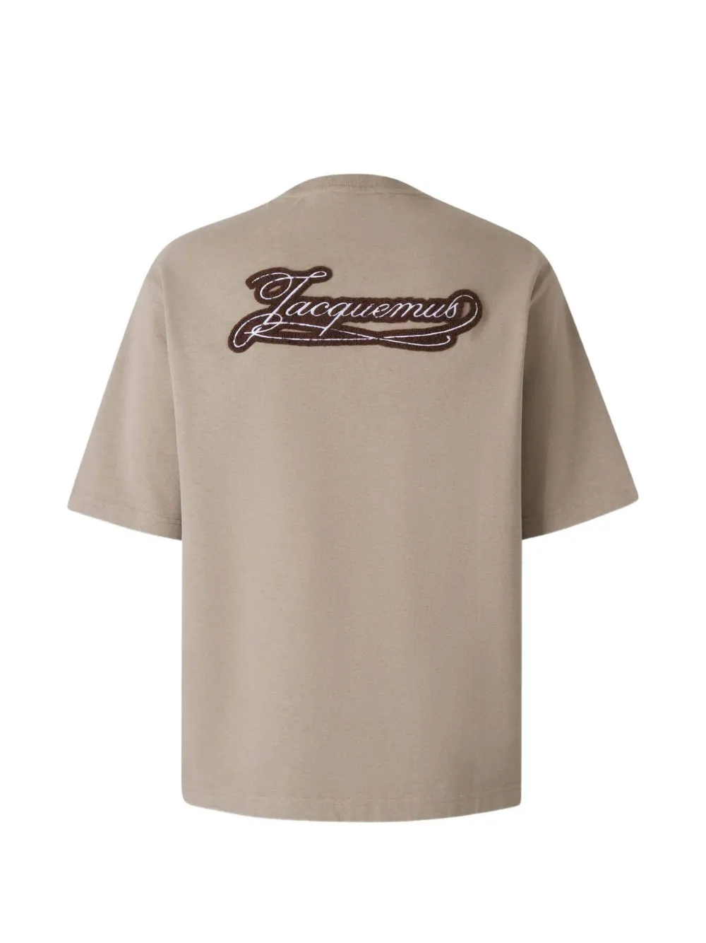 Jacquemus logo-patch embroidered T-shirt Beige