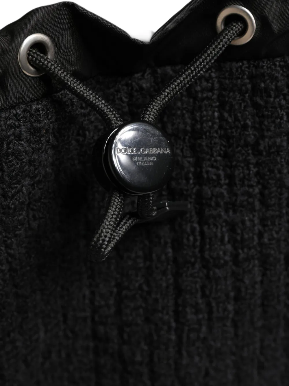 Dolce & Gabbana Kabelgebreide rugzak Zwart