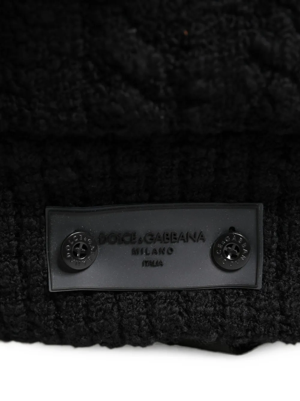 Dolce & Gabbana Kabelgebreide rugzak Zwart