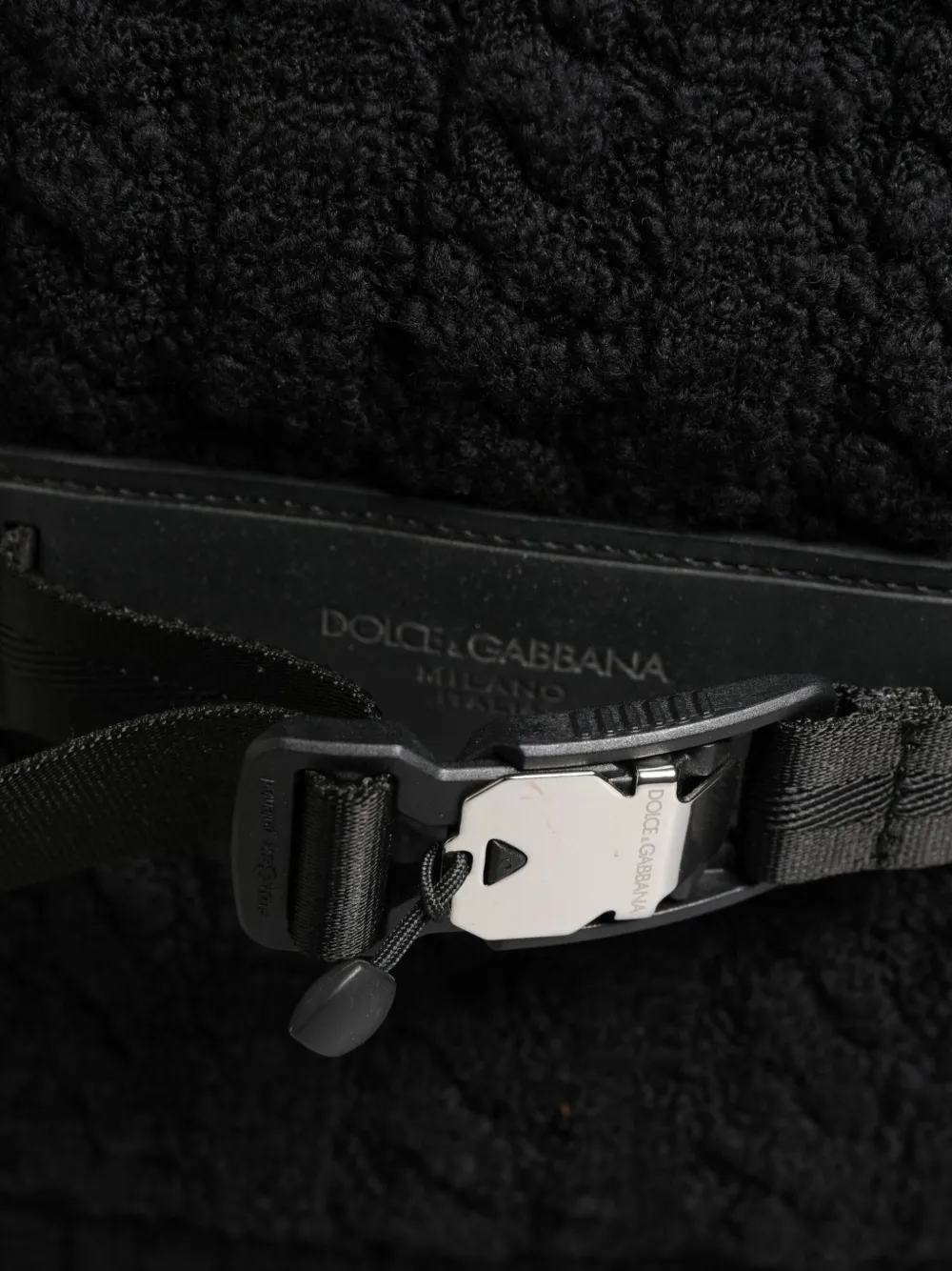 Dolce & Gabbana Kabelgebreide rugzak Zwart