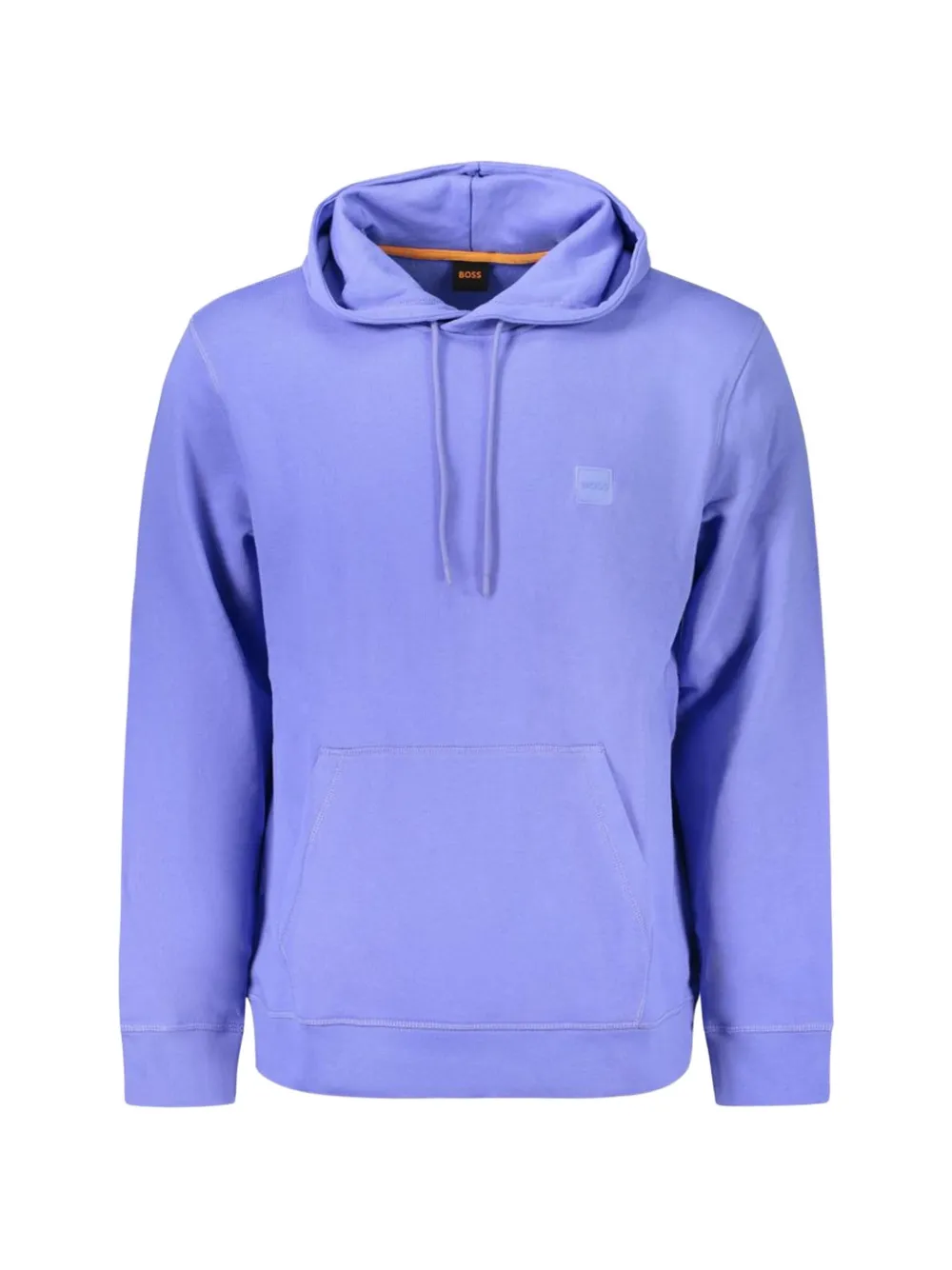 BOSS logo-patch cotton hoodie