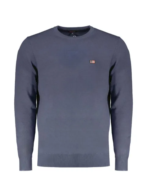 Norwegian Rain jersey con cuello redondo y parche del logo