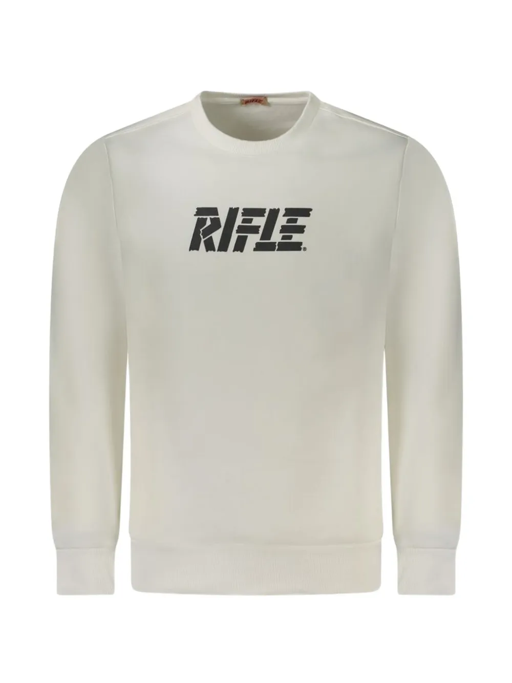 RIFLE logo-print cotton sweater - Bianco