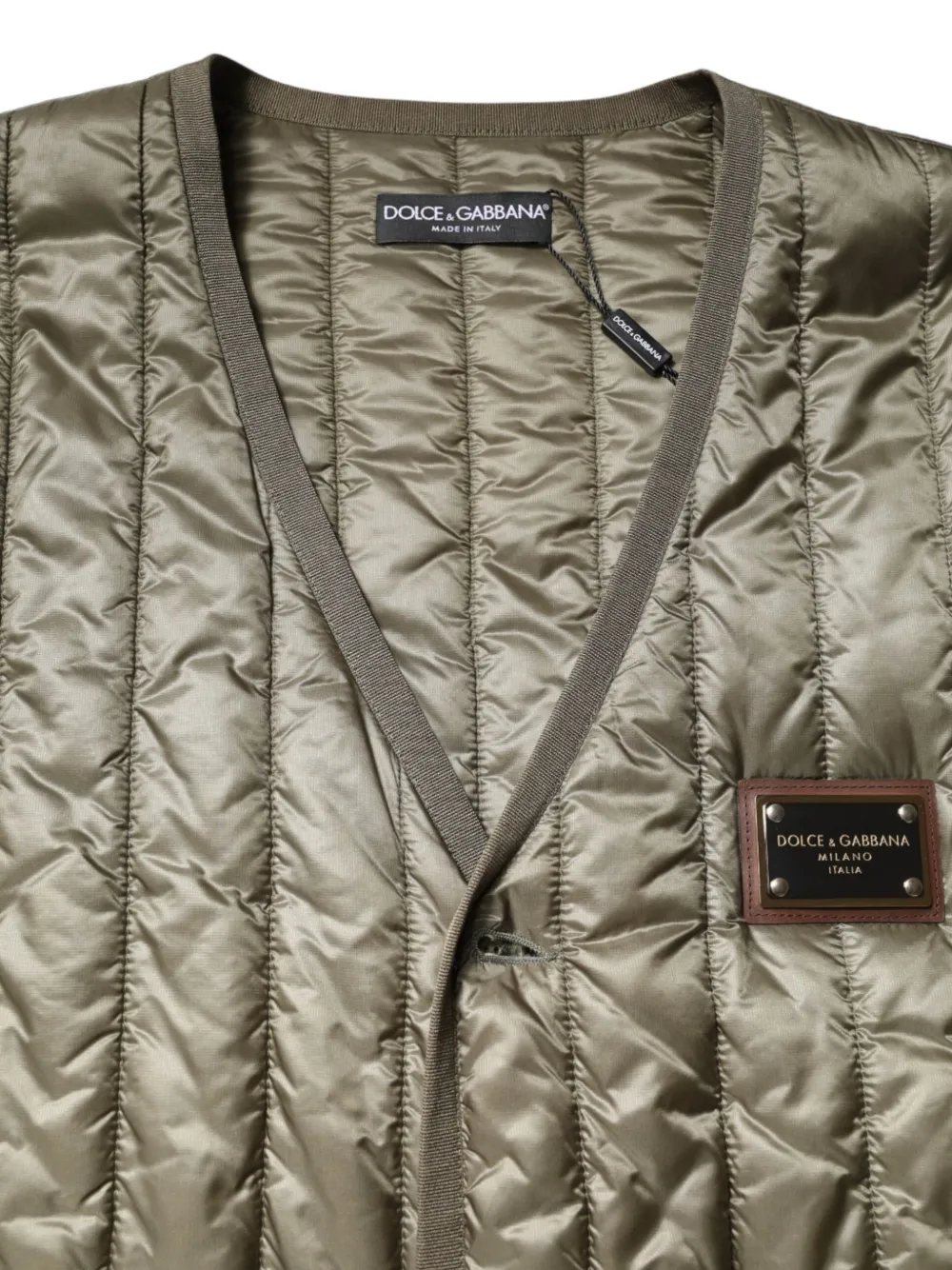 Dolce & Gabbana Bodywarmer met logoplakkaat Groen