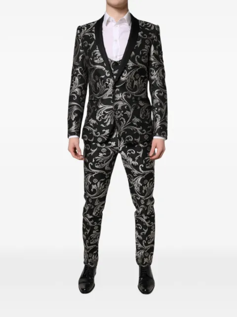 Dolce & Gabbana Martini baroque-jacquard three-piece suit
