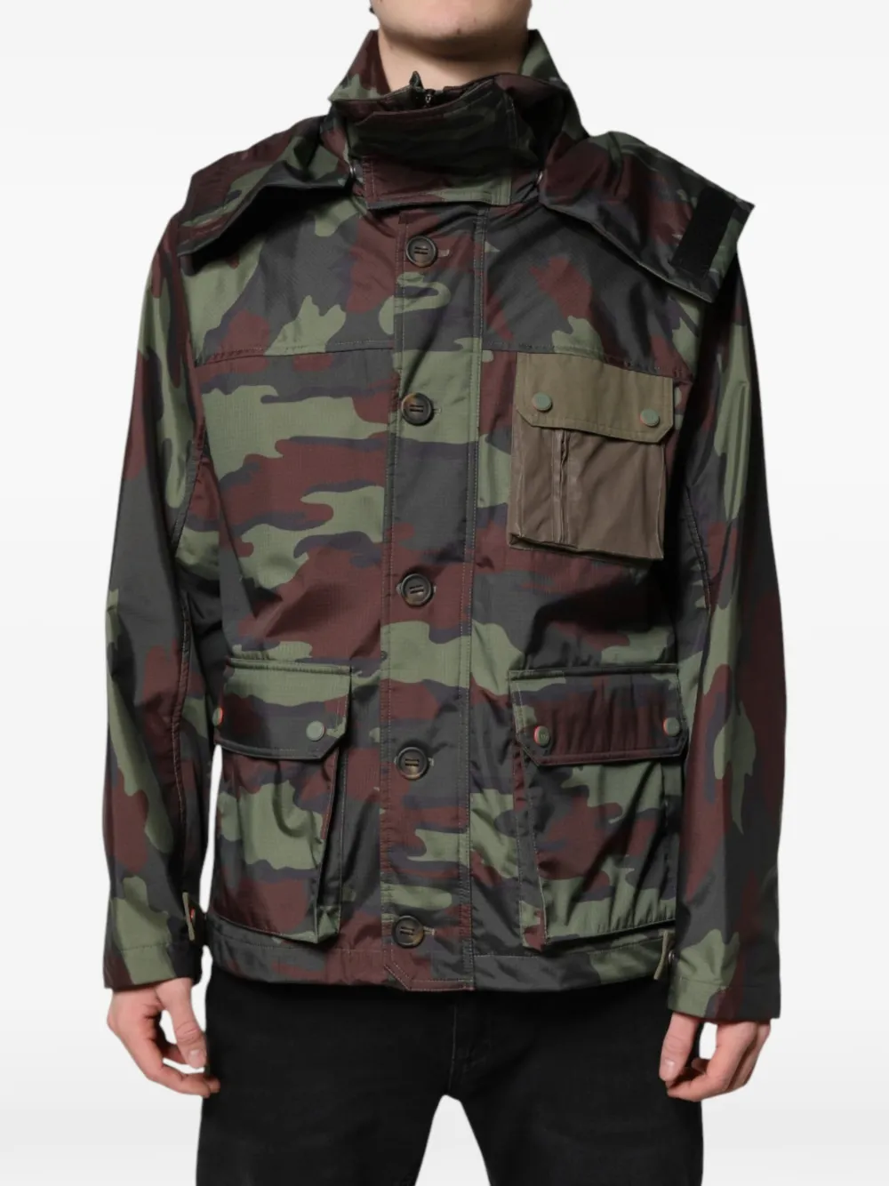 Dolce & Gabbana camouflage-print hooded jacket · 54