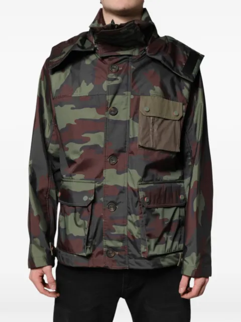Dolce & Gabbana camouflage-print hooded jacket