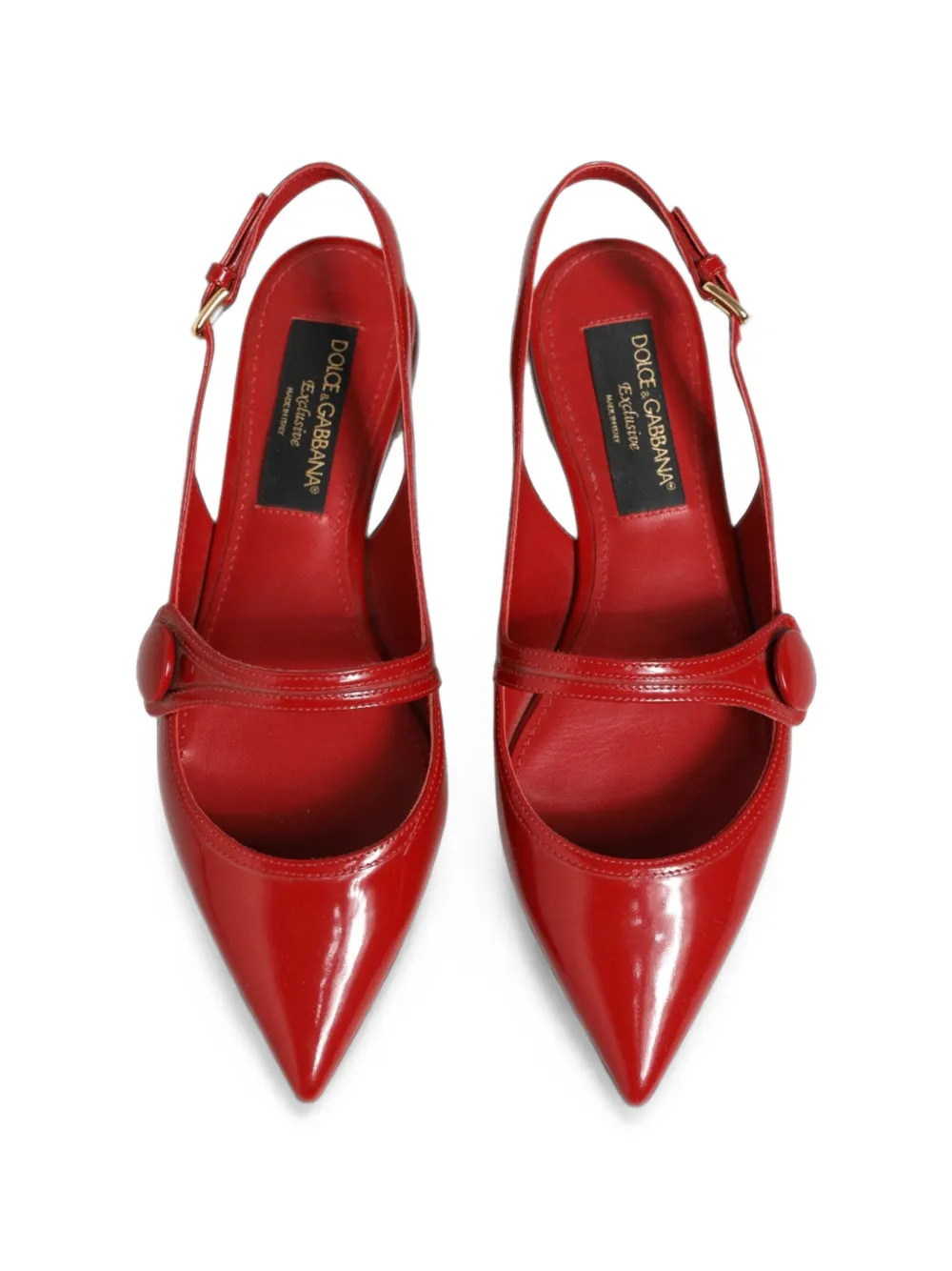 Dolce & Gabbana pointed-toe slingback pumps Rood