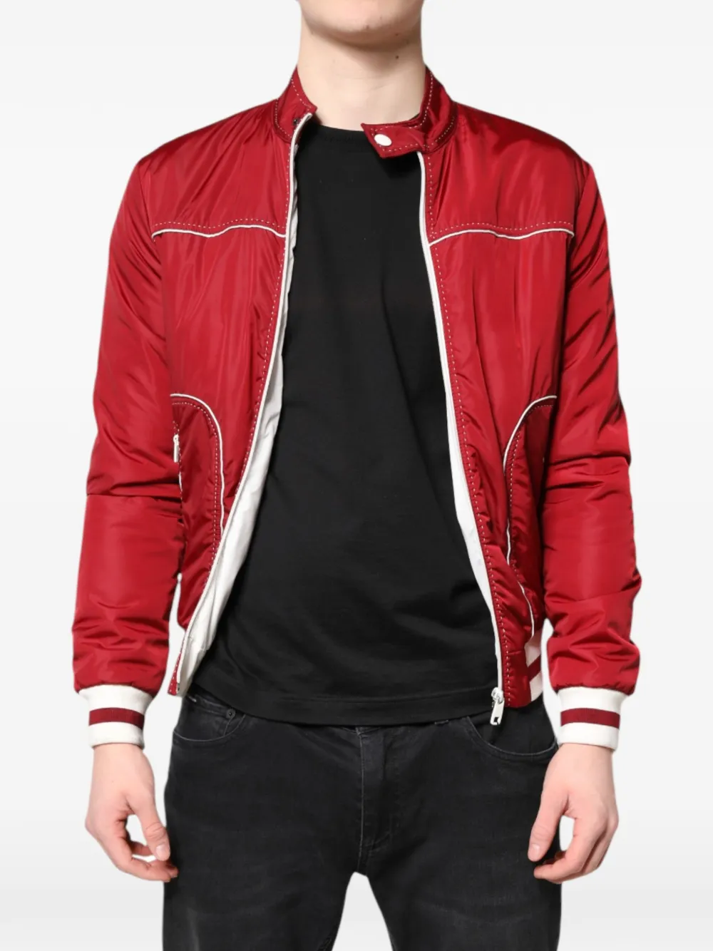 Dolce & Gabbana contrast-stitched bomber jacket