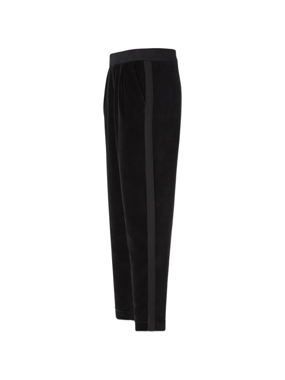 RHUDE Fluwelen broek met zijstreep Zwart