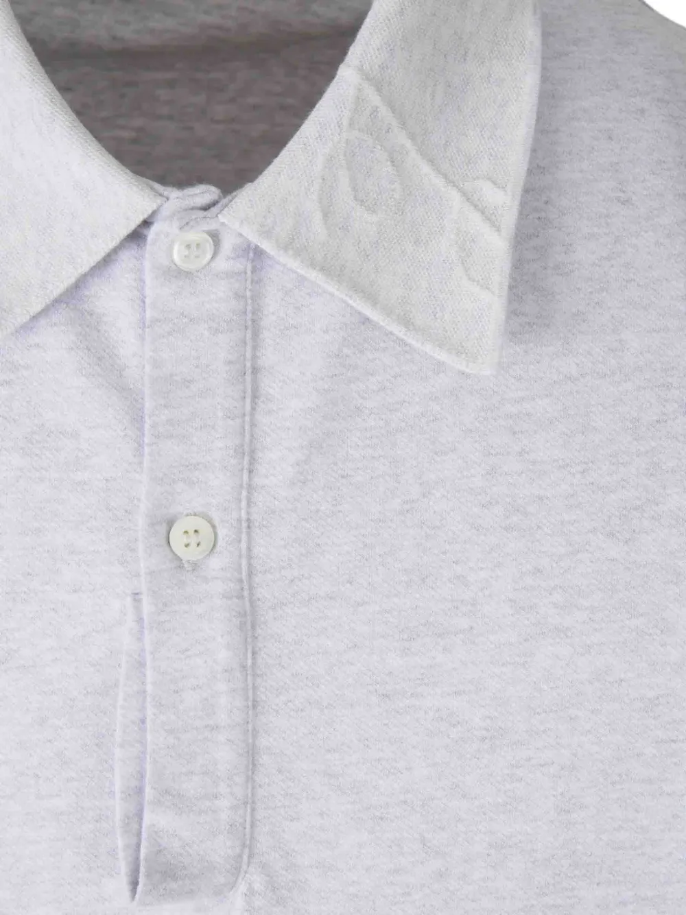 Jacquemus logo-patch polo shirt Grijs