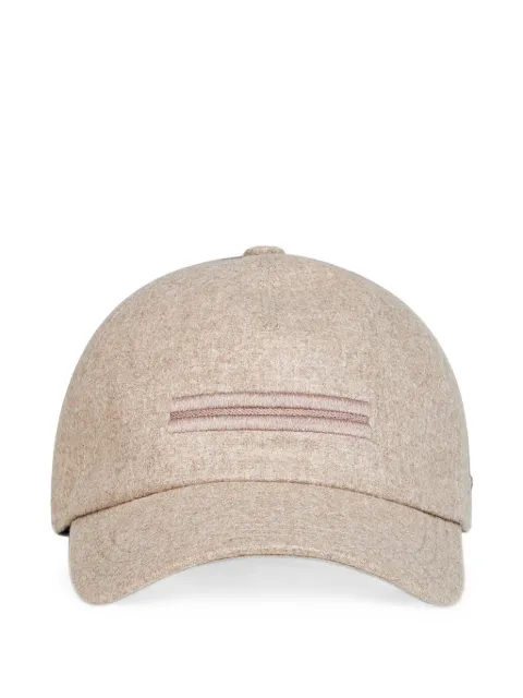 Zegna logo-plaque cashmere baseball cap