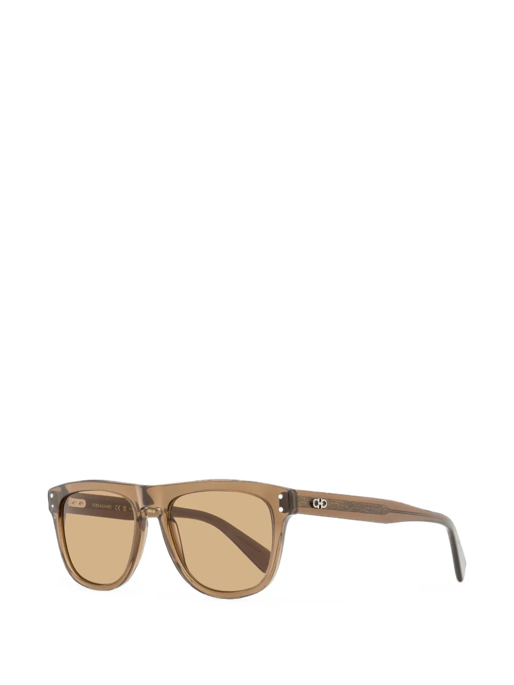 Ferragamo Eyewear Gancini bril met vierkant montuur Bruin