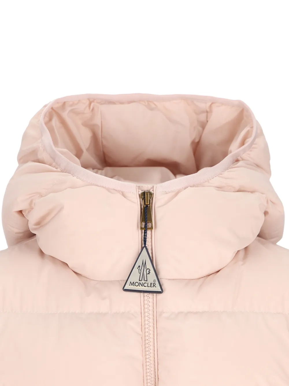 Moncler Enfant Beulah gewatteerd jack met capuchon Roze