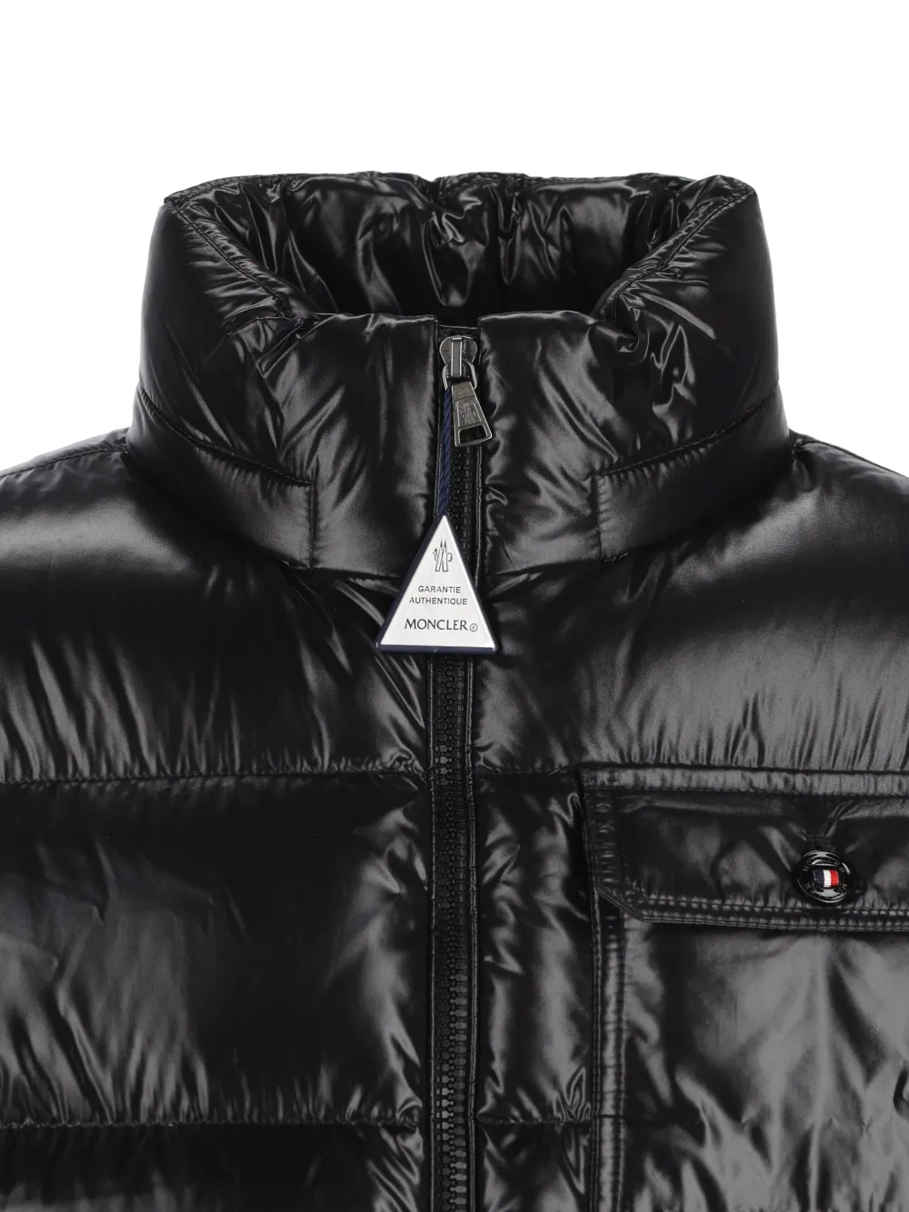 Moncler Enfant Donsjack met hoge hals Zwart