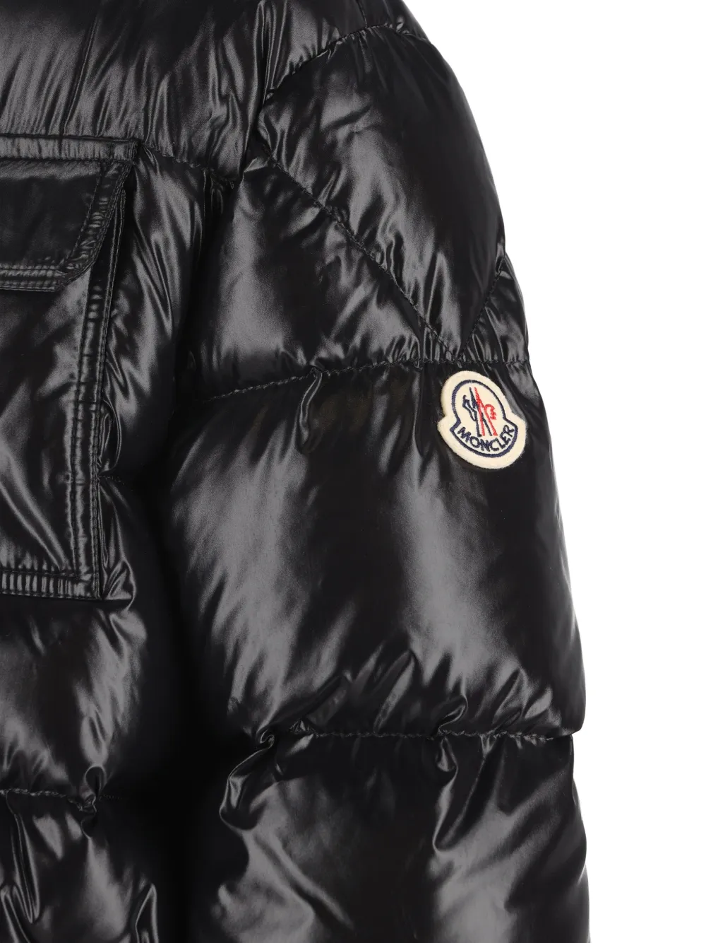 Moncler Enfant Donsjack met hoge hals Zwart