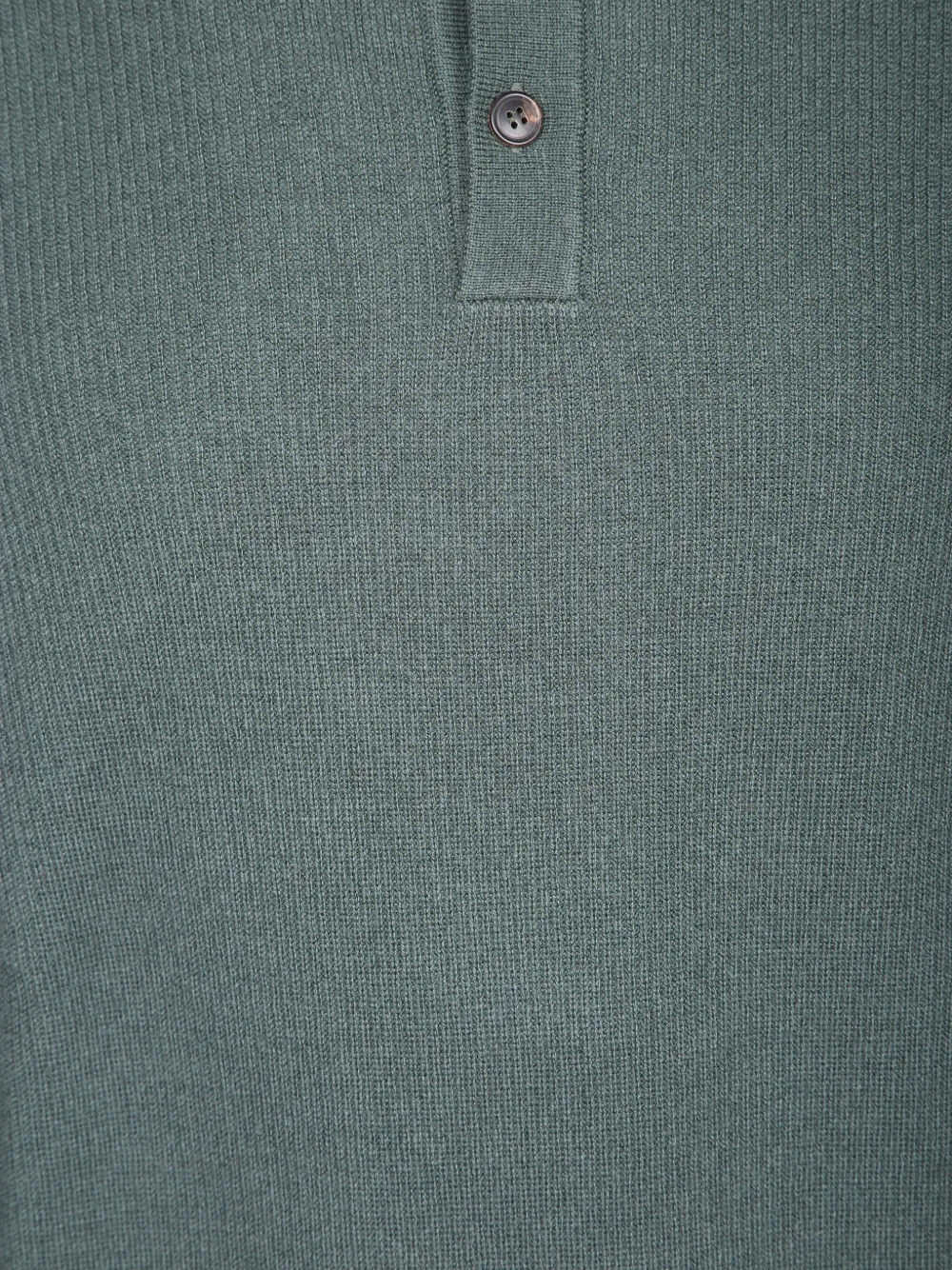 Dell'oglio English M ribgebreid poloshirt met knoopsluiting Groen