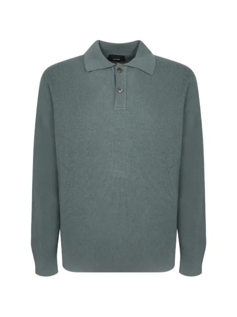 Dell'oglio English M Poloshirt aus geripptem Strick mit Knopfverschluss