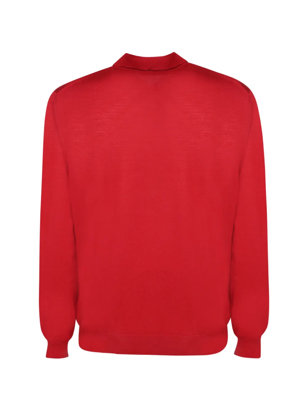Dell'oglio Gebreid poloshirt met kwartrits Rood