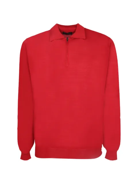 Dell'oglio playera tipo polo tejida con medio cierre