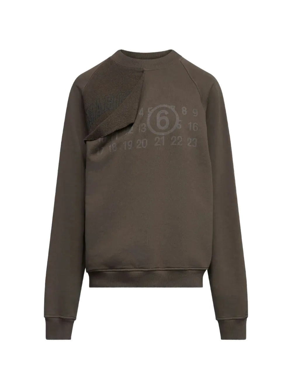 MM6 Maison Margiela logo-print sweatshirt - Marrone