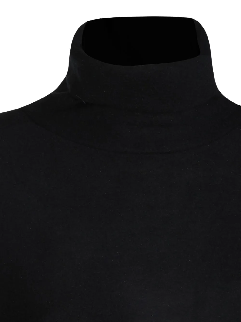 Thom Krom Mini-jurk met lange mouwen en hoge hals Zwart