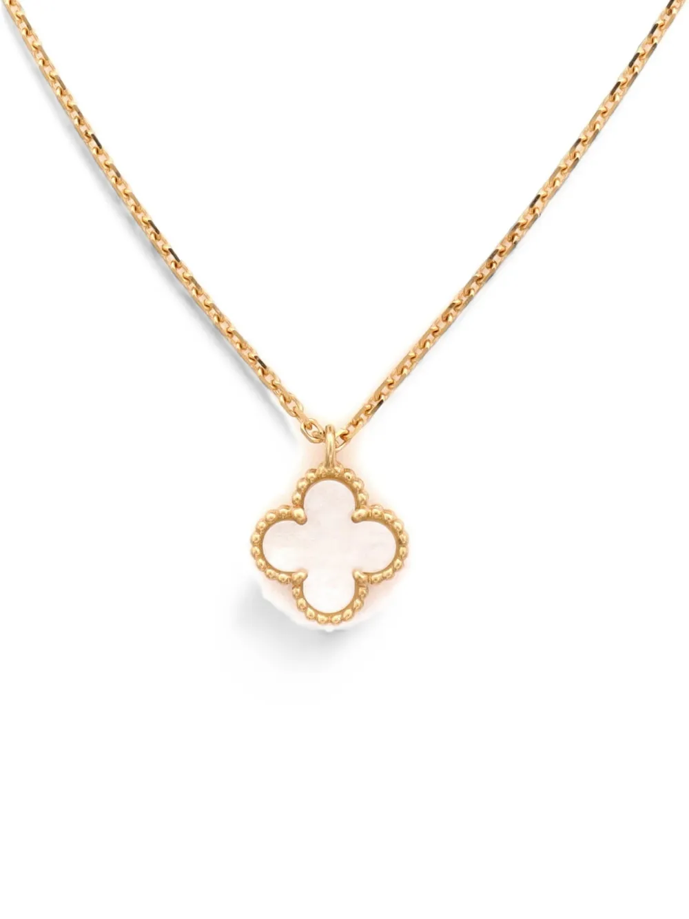 Van Cleef & Arpels Pre-Owned Sweet Alhambra Pendant 18K Yellow Gold and Mother of Pearl necklace - Oro