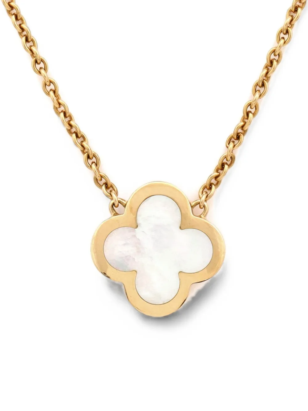Van Cleef & Arpels Pre-Owned Pure Alhambra Pendant 18K Yellow Gold and Mother of Pearl necklace - Oro