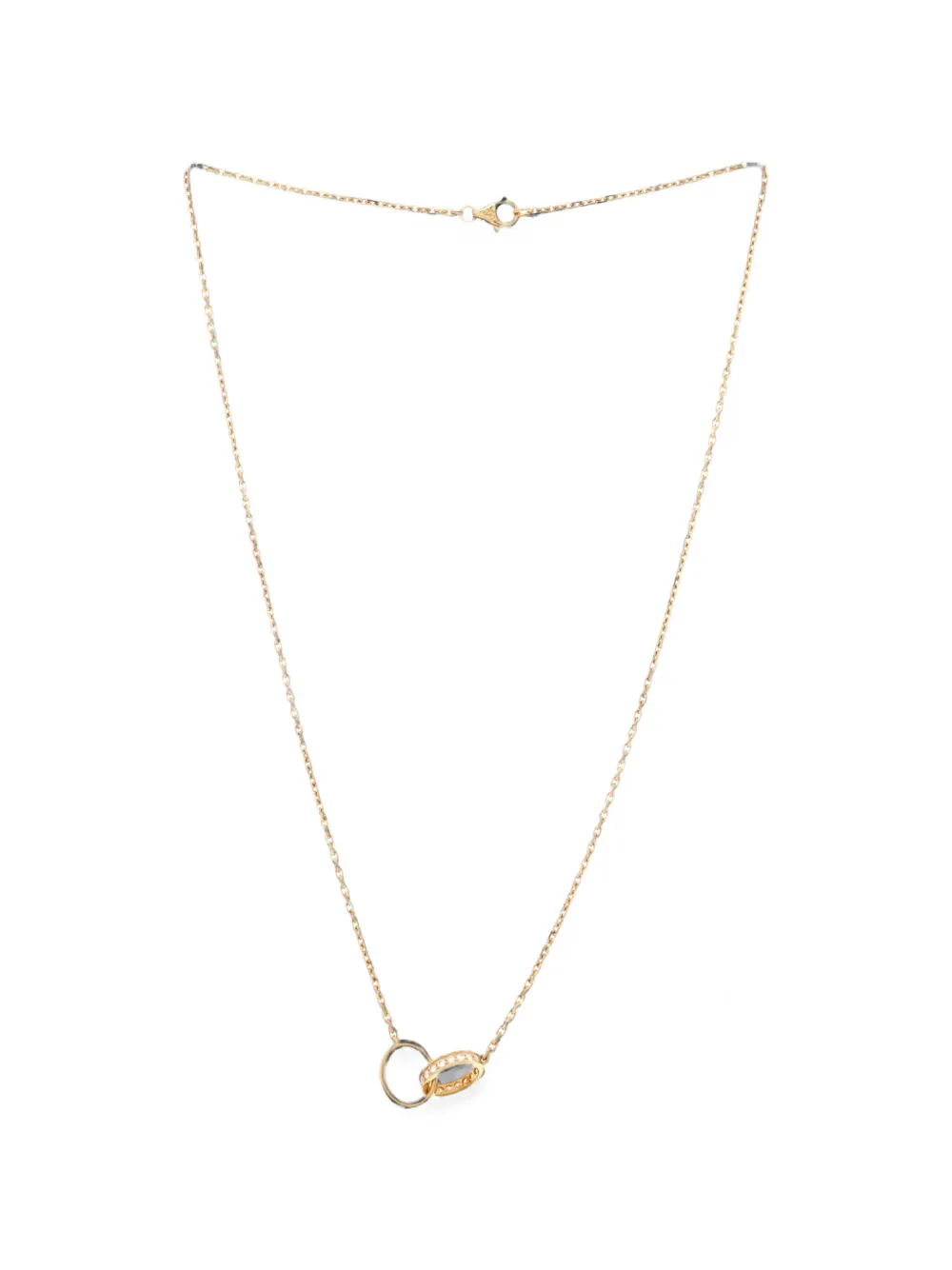 Cartier Love Interlocking 18K Yellow Gold and Diamonds necklace - Oro