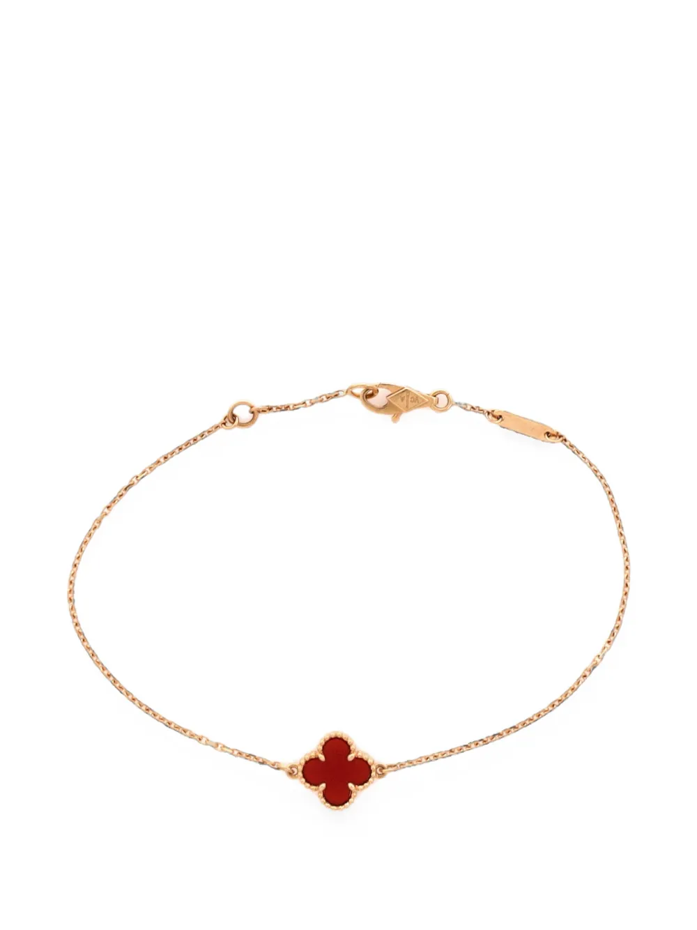 Van Cleef & Arpels Pre-Owned Sweet Alhambra 18K Rose Gold and Carnelian bracelet - Rosa