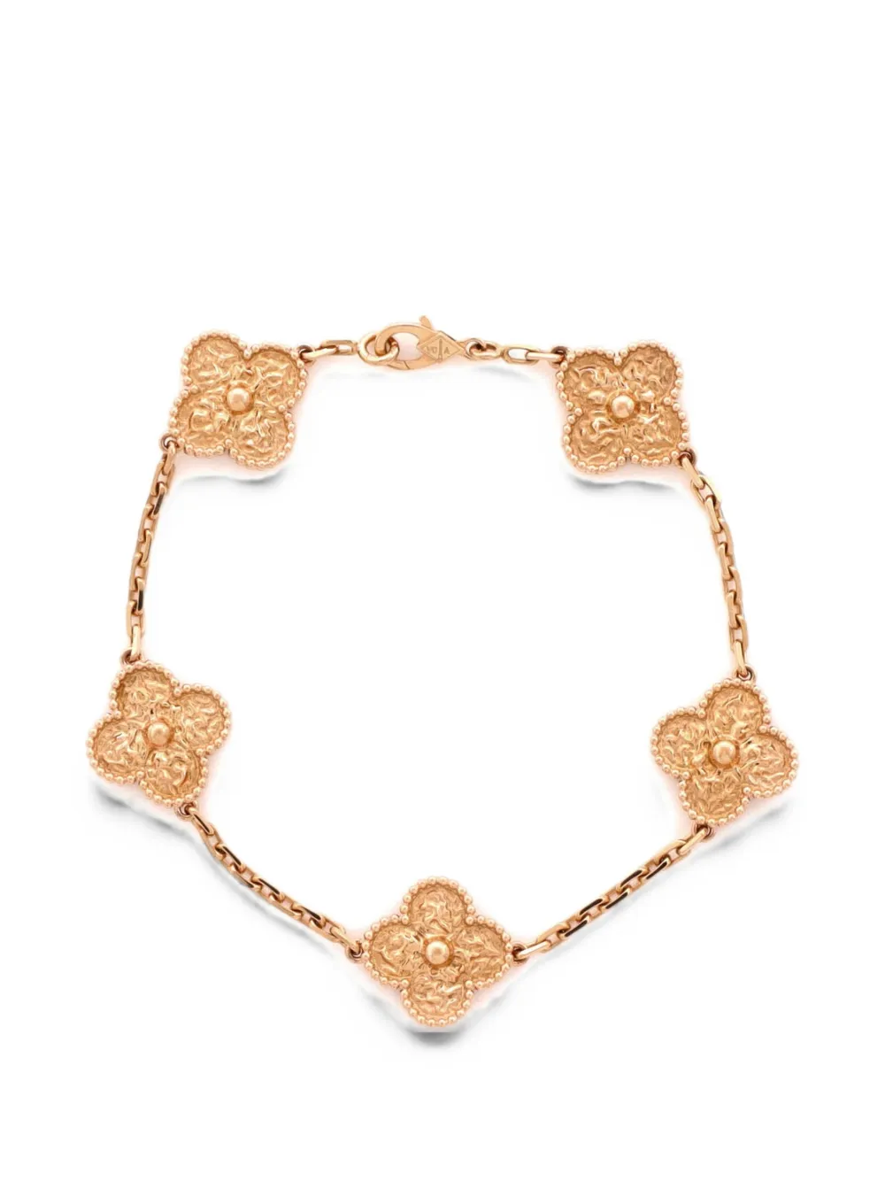 Van Cleef & Arpels Pre-Owned Vintage Alhambra 5 Motifs 18K Rose Gold bracelet - Rosa